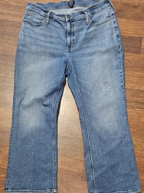 PERRY ELLIS mens FLARE-CROP BLUE jeans SIZE 36x26 D